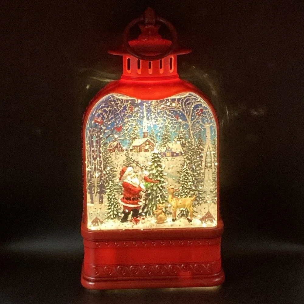 Santa Deer Dome Glitter Lantern  / Snow Globe 9